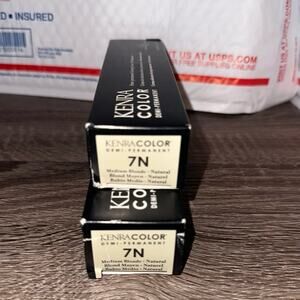 Kenra Color Demi-Permanent Hair Color 7N Medium Blonde Natural Set‎ of 2 Boxes